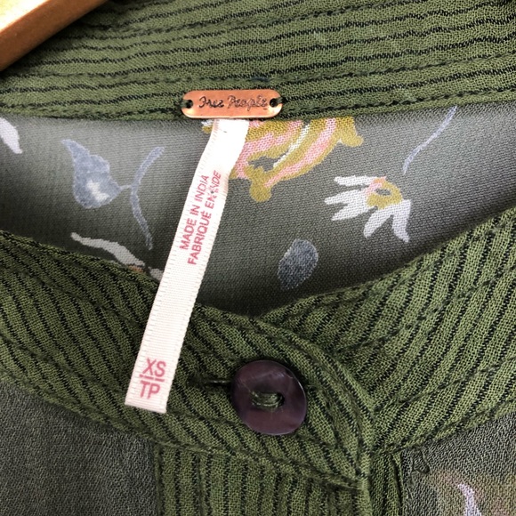 Free People Hearts & Colors Top In Green - Picture 6 of 7